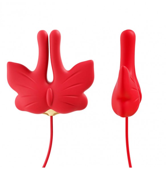 MizzZee - Butterfly Nipple Clamps (Chargeable - Red)